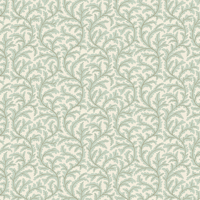 Frond Ogee Wallpaper - Radmoor Blue and Clarke White Frond Ogee Wallpaper - Radmoor Blue and Clarke White