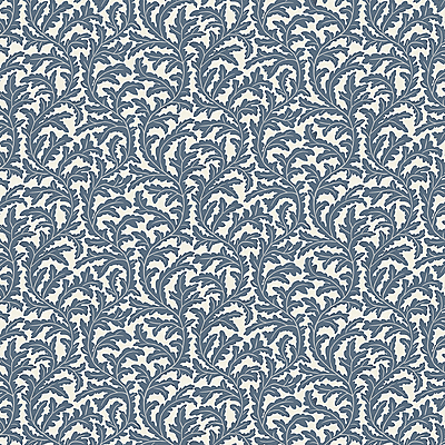 Frond Ogee Wallpaper - Bude Blue Frond Ogee Wallpaper - Bude Blue