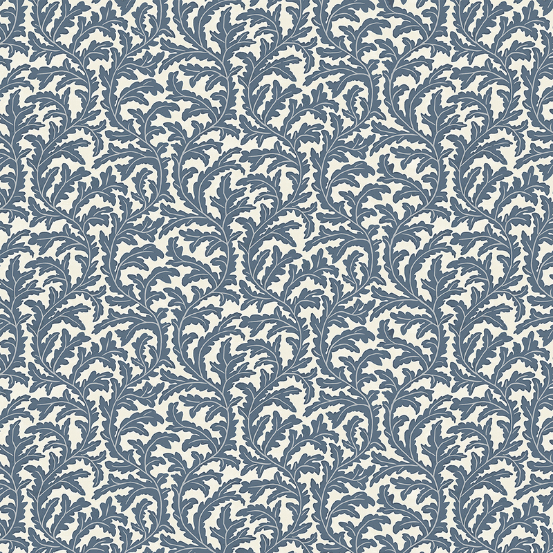 Frond Ogee Wallpaper - Bude Blue Frond Ogee Wallpaper - Bude Blue