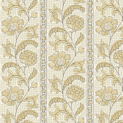 Floral Check Wallpaper - Lemon and Salt Ridge Floral Check Wallpaper - Lemon and Salt Ridge