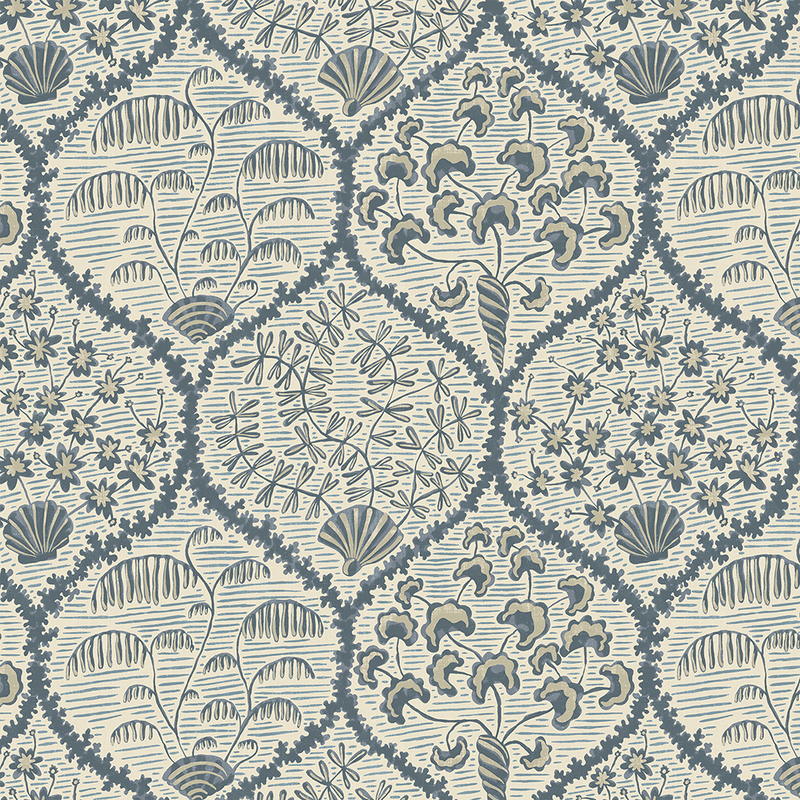 Sowerby Wallpaper - Bude Blue and Salt Ridge Sowerby Wallpaper - Bude Blue and Salt Ridge