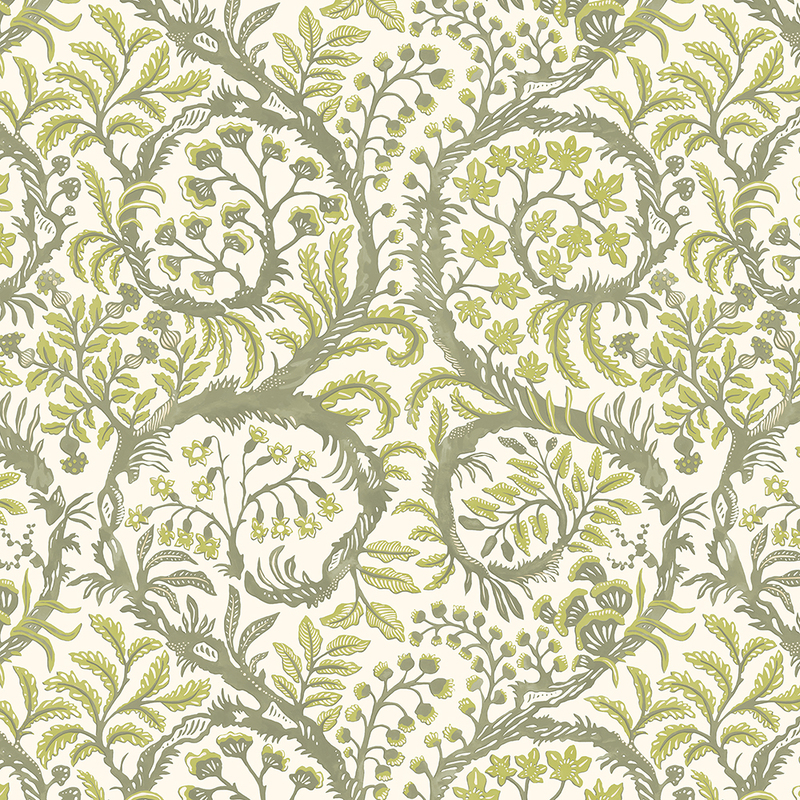 Butterrow Wallpaper - Green Butterrow Wallpaper - Green