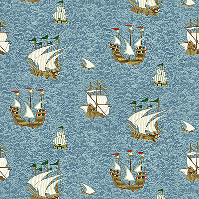 Ships Wallpaper - Sea Blue Ships Wallpaper - Sea Blue