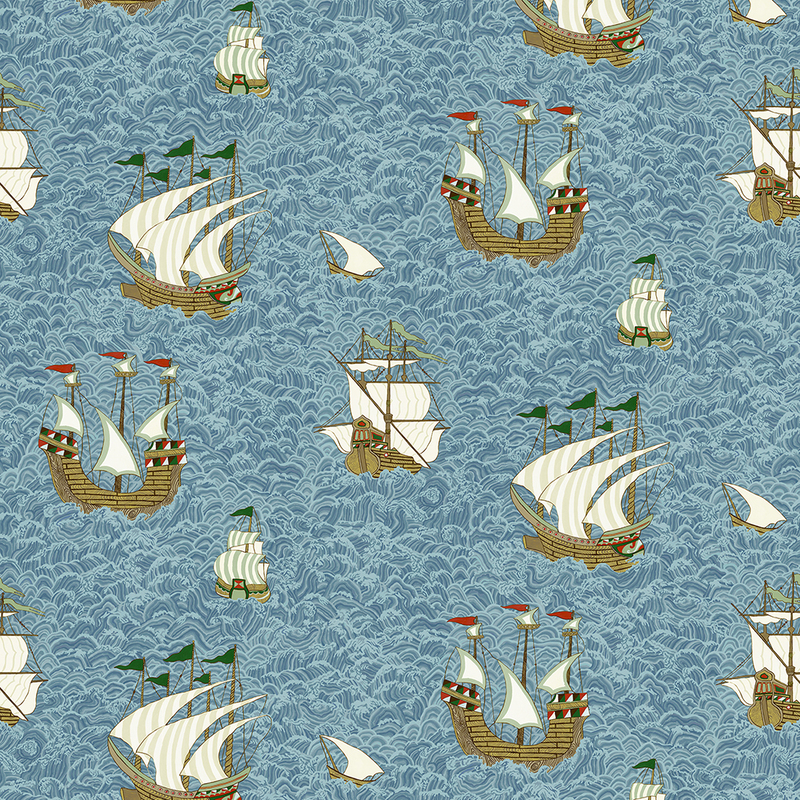 Ships Wallpaper - Sea Blue Ships Wallpaper - Sea Blue