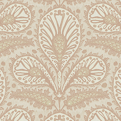 Ikat Clover Wallpaper - Plaster Pink Ikat Clover Wallpaper - Plaster Pink