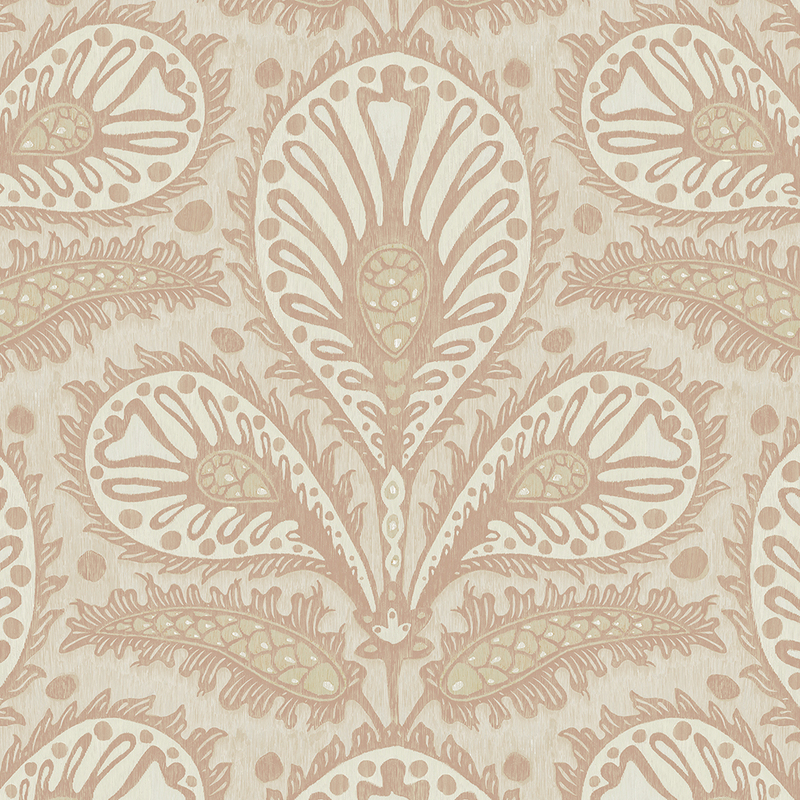 Ikat Clover Wallpaper - Plaster Pink Ikat Clover Wallpaper - Plaster Pink