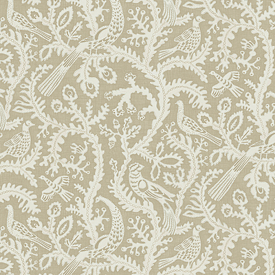 Stitched Birds Wallpaper - Greige Stitched Birds Wallpaper - Greige