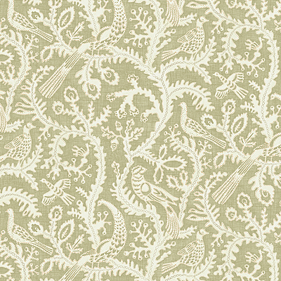 Stitched Birds Wallpaper - Sage Stitched Birds Wallpaper - Sage