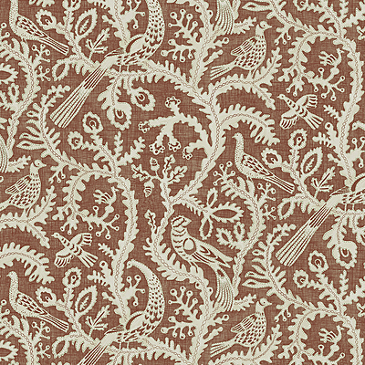 Stitched Birds Wallpaper - Red Stitched Birds Wallpaper - Red