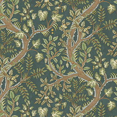 Hedgerow Wallpaper - Teal Hedgerow Wallpaper - Teal