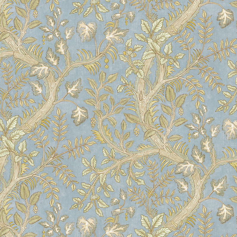 Hedgerow Wallpaper - Light Blue Hedgerow Wallpaper - Light Blue