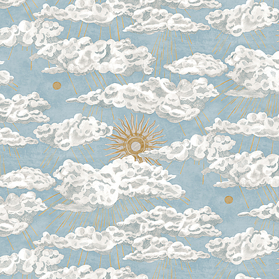 Cumulus Sol Wallpaper - Light Blue Cumulus Sol Wallpaper - Light Blue