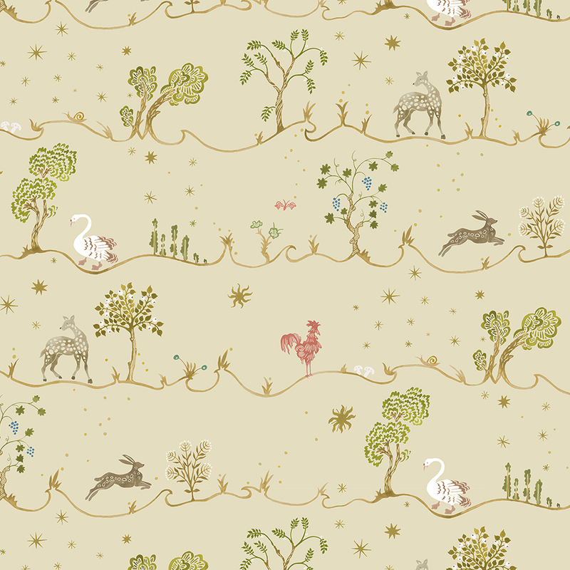 A Wave for Joan Wallpaper - Light Olive A Wave for Joan Wallpaper - Light Olive