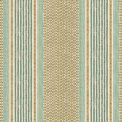 Rita Stripe Wallpaper - Quince and Petrol
