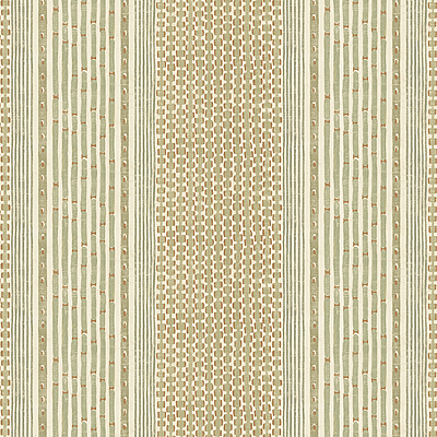 Rita Stripe Wallpaper - Sage and Orange Rita Stripe Wallpaper - Sage and Orange