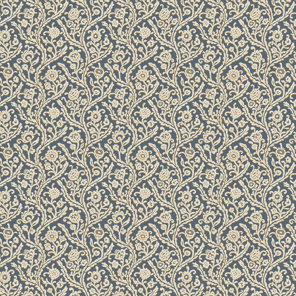 Letti - Navy and Mustard - Wallpaper