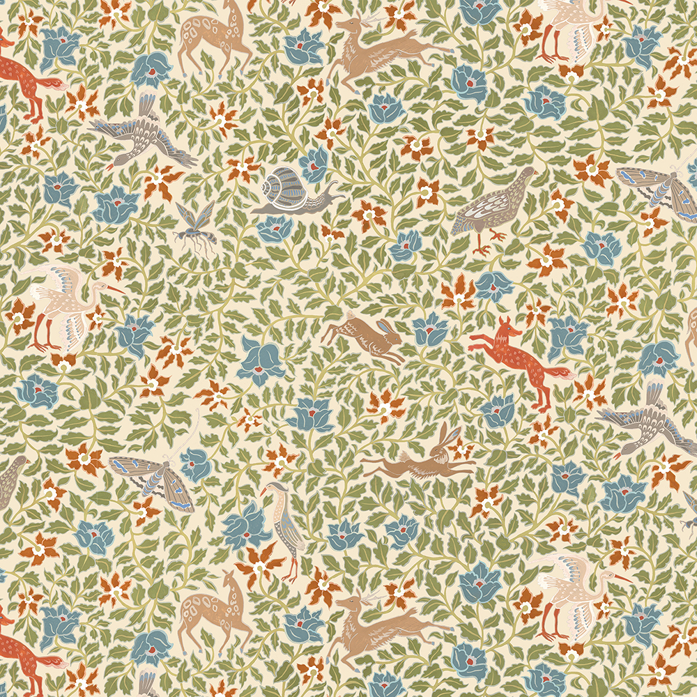 Haresfield Walk - Cream - Wallpaper