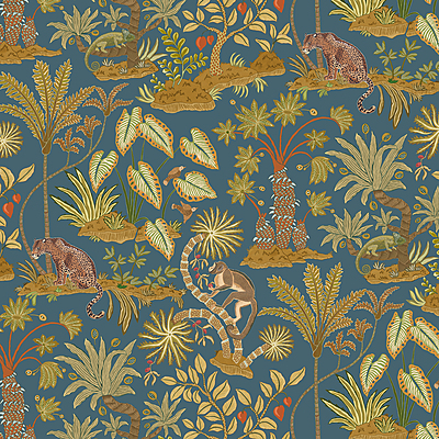 Paradisum - Petrol - Wallpaper