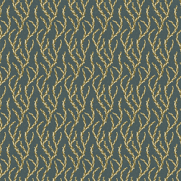 Tiddle - Petrol and Olive - Wallpaper