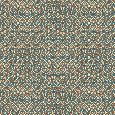 Mallow Trellis - Petrol - Wallpaper