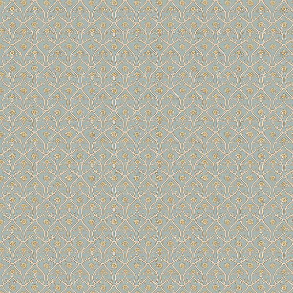 Mallow Trellis - Light Blue - Wallpaper