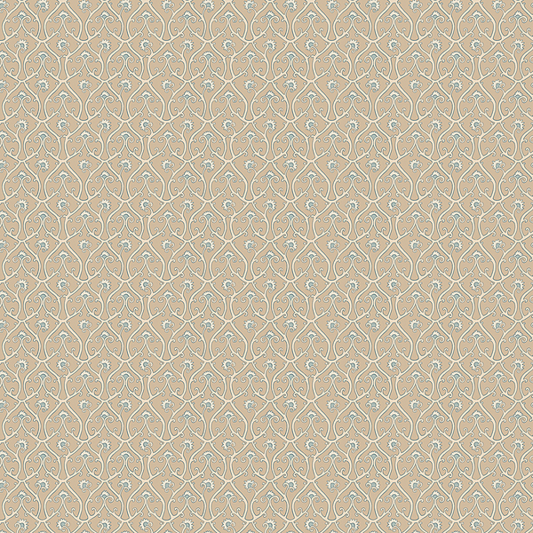 Mallow Trellis - Stone - Wallpaper