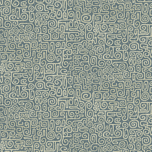 Wiggleton - Navy - Wallpaper