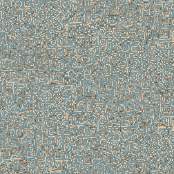 Wiggleton - Blue and Orange - Wallpaper