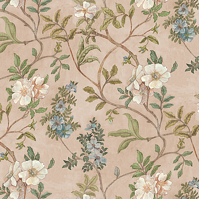 Flory - Pink - Wallpaper