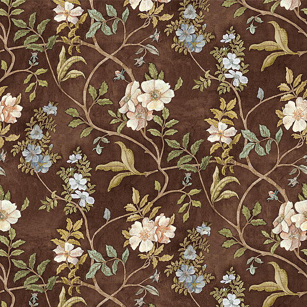 Flory Linen - Brown - Wallcovering Flory Linen - Brown - Wallcovering