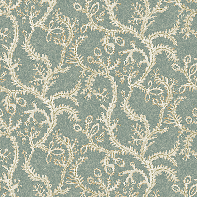 Stitched Grasscloth - Aqua - Wallcovering