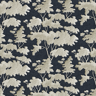 Mengla Grasscloth - Navy - Wallcovering