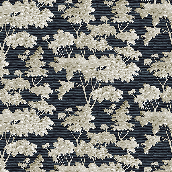 Mengla Grasscloth - Navy - Wallcovering Mengla Grasscloth - Navy - Wallcovering