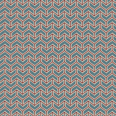 Chevron - Potter's Blue and Punch Chevron - Potter's Blue and Punch