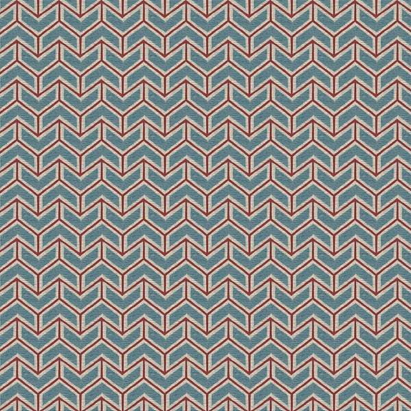 Chevron - Potter's Blue and Punch Chevron - Potter's Blue and Punch
