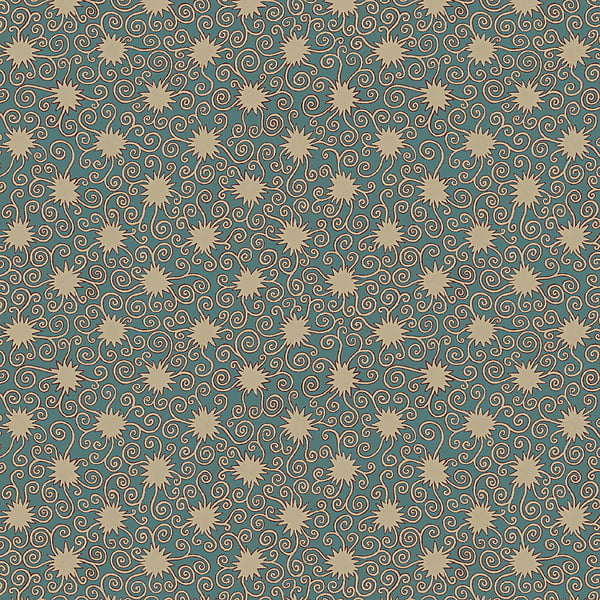 Stella - Evening Mist and Shell - Wallpaper