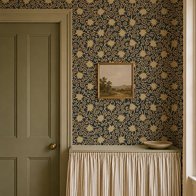 Stella - Beakster Blue - Wallpaper Stella - Beakster Blue - Wallpaper