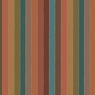Studio Stripe - Treacle and Teal - Wallpaper