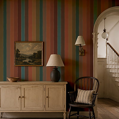 Studio Stripe - Treacle and Teal - Wallpaper Studio Stripe - Treacle and Teal - Wallpaper
