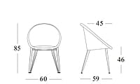 Jack Dining Chair Oak-Dusty Coral-Floor Stock Jack Dining Chair Oak-Dusty Coral-Floor Stock
