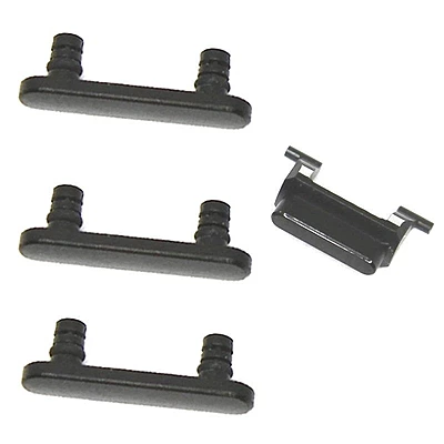 Apple iPhone 7 , 8 Plus - Replacement Buttons Set With Rubber Spacers - Jet Black