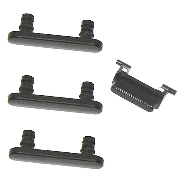 Apple iPhone 7 , 8 Plus - Replacement Buttons Set With Rubber Spacers - Jet Black