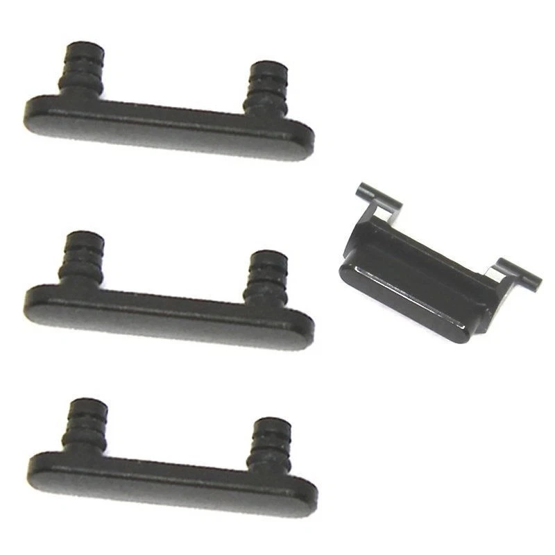 Apple iPhone 7 , 8 Plus - Replacement Buttons Set With Rubber Spacers - Jet Black