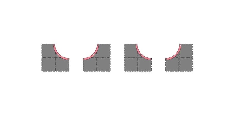 Kyosho Mini-Z Grand Prix Circuit50 Large Corner Set (16pcs) Kyosho Mini-Z Grand Prix Circuit50 Large Corner Set (16pcs)