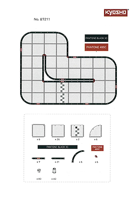 Kyosho Mini-Z Carpet Track 50 Basic Set (40pcs - 50x50)