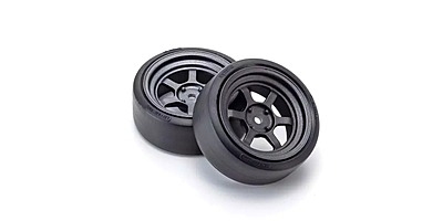 Kyosho Fazer FZD2 1:10 Pre-Glued D-Tyres RAYS TE37V Wheel (2)