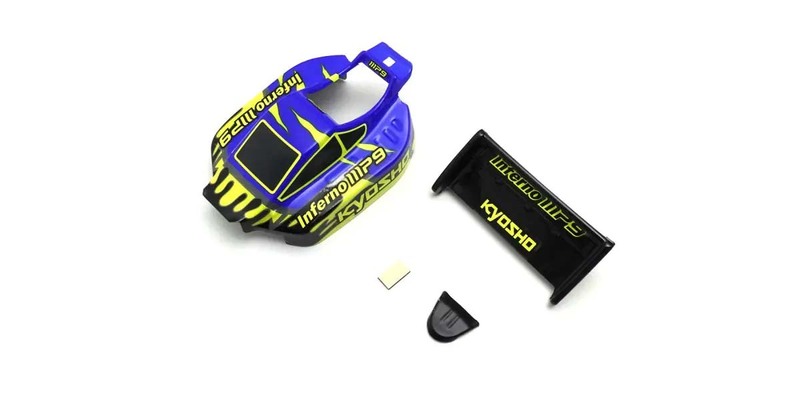 Pre-painted Mini-Z Buggy Inferno MP9 TKI3 Body Set - Blue-Yellow Pre-painted Mini-Z Buggy Inferno MP9 TKI3 Body Set - Blue-Yellow