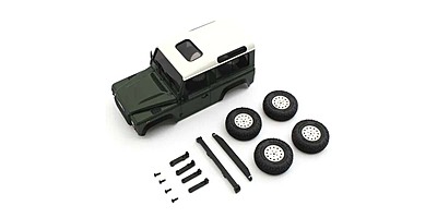 Bodyshell Land Rover Defender 90 Coniston Green Mini-Z 4X4 MX01