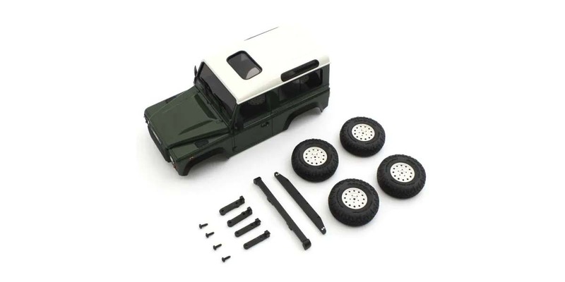 Bodyshell Land Rover Defender 90 Coniston Green Mini-Z 4X4 MX01 Bodyshell Land Rover Defender 90 Coniston Green Mini-Z 4X4 MX01