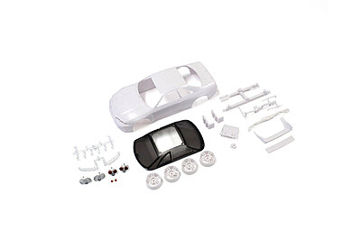 Bodyshell Nissan Skyline R33 Mini-Z + 4WD Rims (White Body)
